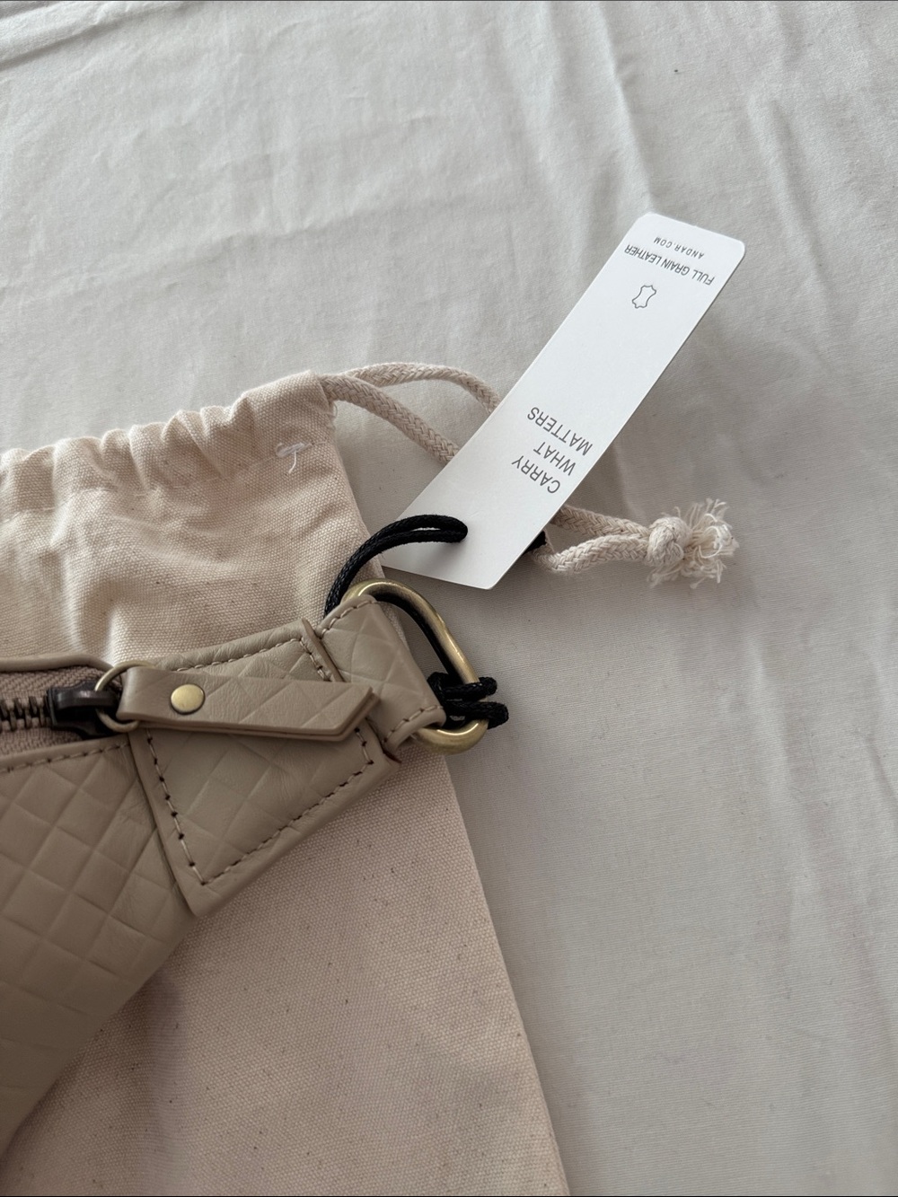 Andar Tatum Woven Leather Belt Bag - Picture 3 of 5